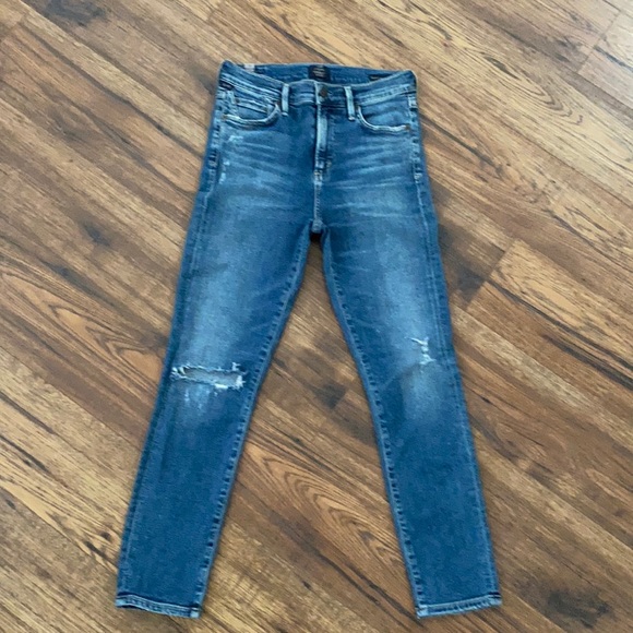 Citizens of humanity size 26 rocket crop high rise skinny